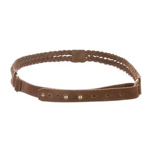 rag & bone Brown Suede Woven Belt